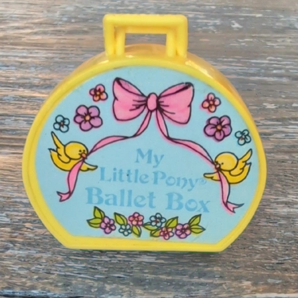 VTG My Little Pony G1 Ballet Box - Yellow and Pink 80's